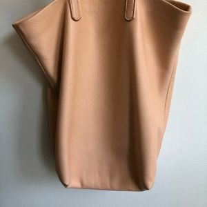 Baggu Pink Leather Tote
